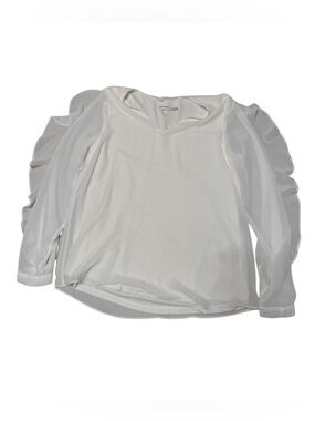 Calvin Klein Ivory Ruffle Sleeve Blouse